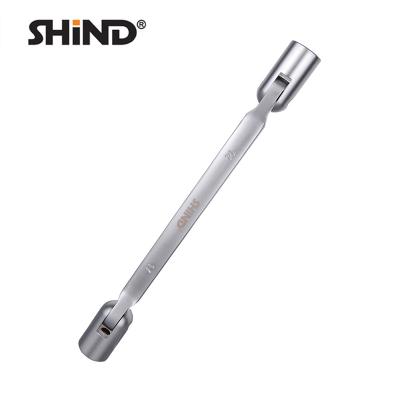 China Repair Hand Tool 94245-94250 High Quality Single Head Chrome Vanadium Steel Double-Core Flexible Socket Wrench Set With Different Sizes for sale