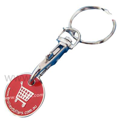 China Gift China Fast Delivery Shopping Trolley Book Coin Key Ring With Customer Logo Printing for sale