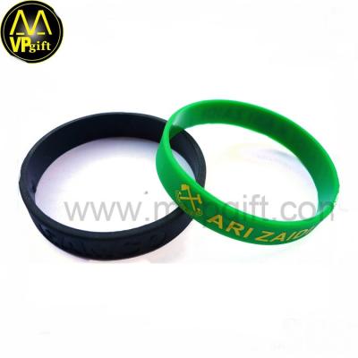 China Europe China Fashion Silicone Wristband Letter Sports Silicon Promotional Wristband for sale