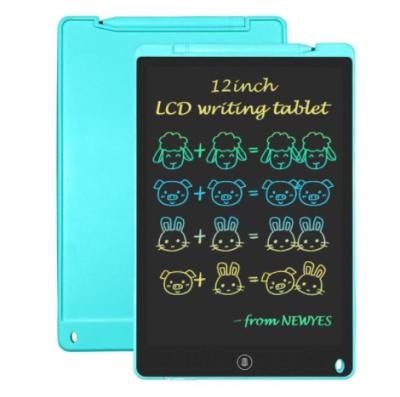 China Self Adhesive Drawing Tablet 12 Inch LCD Writing Board Electronic Writing Pad Slim Message Graphics Sketch Board Kids Gift Rainbow Screen for sale