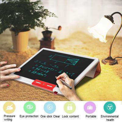 China LCD self-adhesive writing board with leather case, one key cleaning, anti fall, exquisite packaging writing tablet for sale