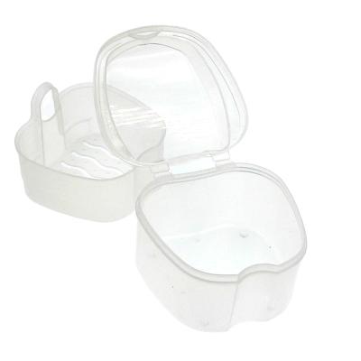 China 2022 New Clear Transparent Plastic Tooth Recyclable Dental Crown Box / Dental Pillow Box Denture Box for sale