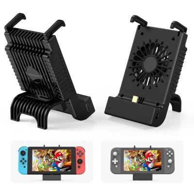 China ABS Plastic Charging Dock for Switch and Switch Lite 3 in 1 Charger Station Cooling Stand with Fan and Kickstand for Switch Lite for sale