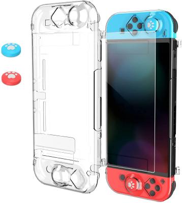 China PC Case for Nintendo Switch, Protective Dockable Case Grip Cover with Screen Protector and Thumb Grips for Nintendo Switch for sale