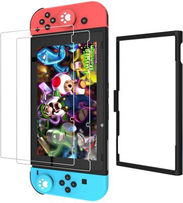 China Protective Switch Screen Protector with Application Tray, 2 Pack Screen Clear Glass Protector for Nintendo Switch Accessories for sale