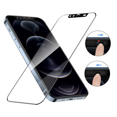 China Ultrathin For Iphone 12 Pro Max Mini 9H 2.5D HD Dual Screen Privacy Tempered Glass Protector Film With Built-in Webcam Cover for sale