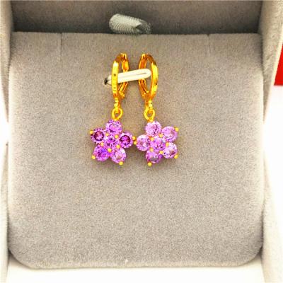 China Wholesale Vietnam CLASSIC earrings gold sand female European copper gold plated chasing fashion star pentagon earrings coins for sale