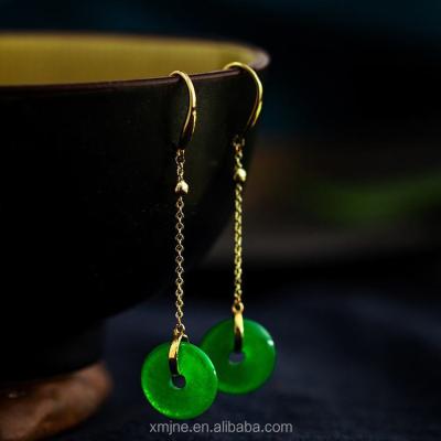 China CLASSIC Jade Style Earrings Jade Individual Earrings Chinese Style Jade Earring for sale