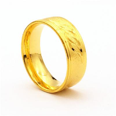 China Vintage Vietnam Sand Gold S Ring Men's Gold Coin Index Plated Tail Ring Jewelry Euro for sale