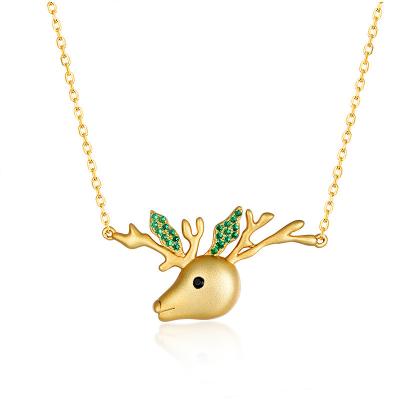 China TRENDY S925 Sterling Silver All The Way You Have Necklace Fawn Clavicle Chain Christmas Gift for sale