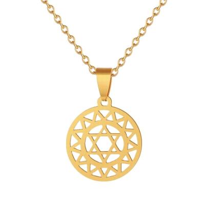 China FASHIONABLE Korean Version Of The Student Pendant Couple Pendant Jumper Men And Women Fashion Central Institute Of Statistics Necklace Female Six-pointed Star Necklace for sale