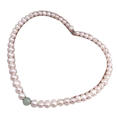 China TRENDY Natural Freshwater Pearl Agate Pearl Necklace Give Mother Jewelry Gift for sale