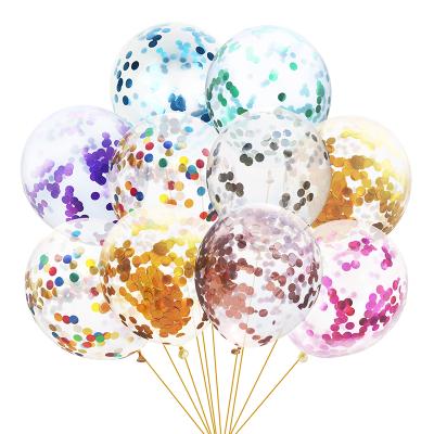 China Beauty Decorations 12 Inch Wedding Christmas Decoration Baby Shower Birthday Party Decor Air Balloon Globos Glitter Latex Confetti Balloons for sale