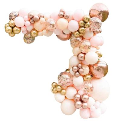 China Arches Wholesale Wedding Globos Baby Shower Balloon Rose Gold Confetti Latex Ballon Kids Festival Decoration Birthday Party Decoration for sale