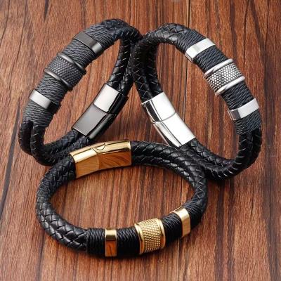 China 2022 New CLASSIQUE Stainless Steel Gold Plated Double Braided Bracelet for sale