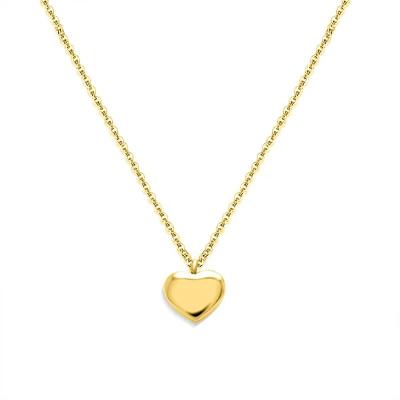 China Fashion New Luxury Stainless Steel Gold Plated Heart Pendant Necklace For Women for sale