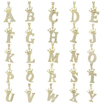 China 18k Gold Plated Most Popular Alphabet 18k Stainless Steel Gold Plated Pendant Necklace for sale