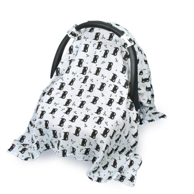 China Modern Hot Selling Cotton Sunshade Multifunctional Gauze Breathable Safety Seat Cover Towel Baby Stroller Cover for sale