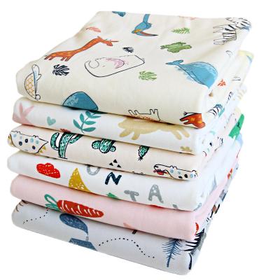 China NEW Customized Cotton100*150cm Breathable Baby Cartoon Anti-Static Printing Portable Diaper Pads Changing Mats for sale