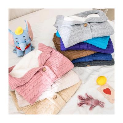 China Portable Knit Soft Warm Newborn Baby Blankets Wraps For Boy And Girl , Newborn Infant for sale