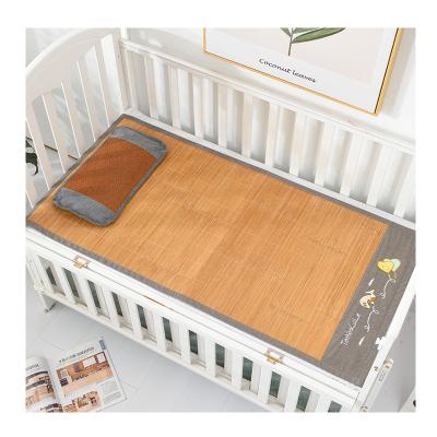 China Baby High Quality Wholesale Cartoon Bamboo Rattan Cooling Crib Small Nap Summer Sleep Mat For School for sale