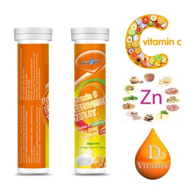 China New Arrival Vitamin C 1000mg Zinc Vitamin D Adult Effervescent Tablet for sale