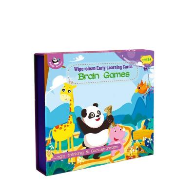 China Paper Game Magnetic Flash Cards Kids Game Early Learning Educational Painting Toy Wiple-clean Magnetic With Gift Playing Box for sale