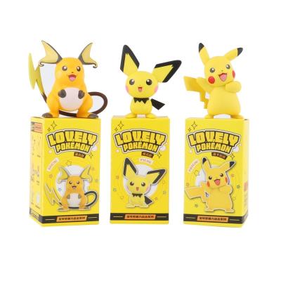 China MODEL TOY Genuine Pokemon figure decoration boxed blind toy 5-8cm Pikachu Raichu trend toy box collection toy for sale