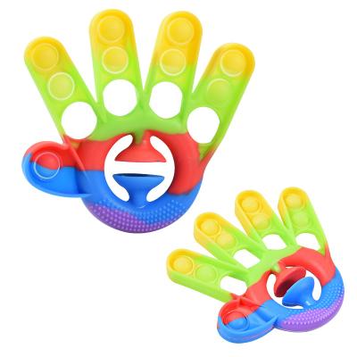 China Adults Relaxation Toys Hot Selling Silicone Fiddling Toys Fitness Equipment Hand Trainer Finger Decompression Toys Test Portable Hand Grip Toys for sale