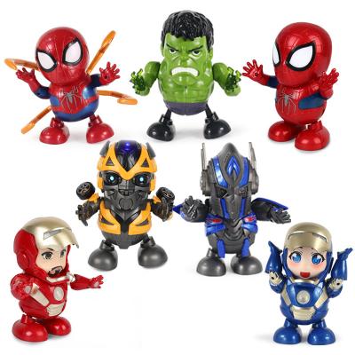 China Eco-Friendly Material Kids Souptoys Led Light Music Super Heroes Electronic Robot Kids Christmas Gift Dancing for sale