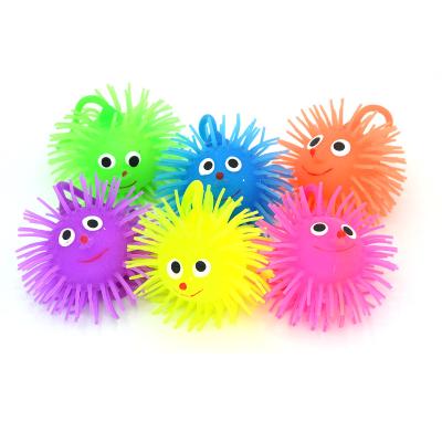 China Little Hedgehog Ball Puffer Rubber Ball Children's Toys Instant Soft Rubber Baby Squeezing Toy for sale