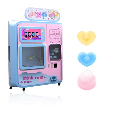 China Latest High Efficiency Rising Type Cotton Candy Machine LED Light Cotton Candy Vending Machine For Mall for sale