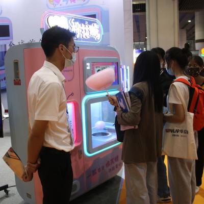 China China Shenzhen Easy Clean Gas Automatic Cotton Candy Floss Vending Machine 12v Commercial Cotton Candy Machine for sale