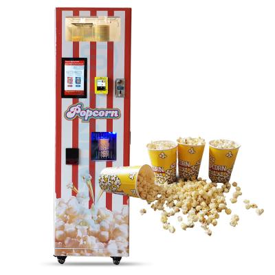 China High efficiency sticker snack popcorn vending machine coin brand operated automatic popcorn maker equipment for sale