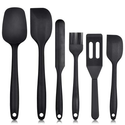 China Guangdong China BSCI Sustainable Factory 6PCS Baking Baking BBQ Pastry Silicone Spatula Mixing Set for sale