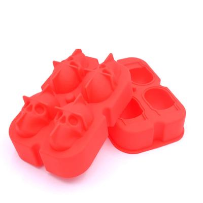 China 2021 Viable Hot Cube In Amazon Tray Mold Sale Skull Ice Cube Tray Maker Mold for sale