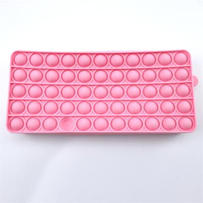 China Fashion Large Capacity Student Storage Stationery Box Zipper Popit Popit Bubble Bustle Toy Pencil Case PINK Girls for sale