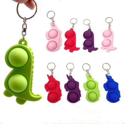 China 2021 Bubble Standard Wholesale Unicorn Dinosaur Simple Dome Finger Toy Pop Fidget Key Chain Trigger One New Each for sale