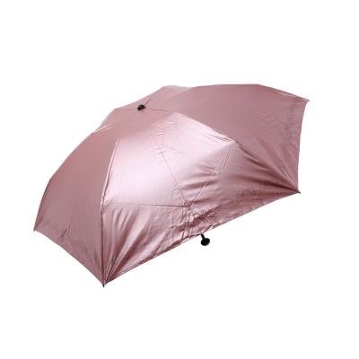 China Factory Wholesale Three Folding Color Coating Umbrella Rain Minimalist Umbrellas for sale