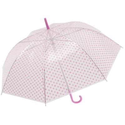 China Hot Selling Minimalist and High Quality Women Shape Transparent Straight Stick Umbrella for sale