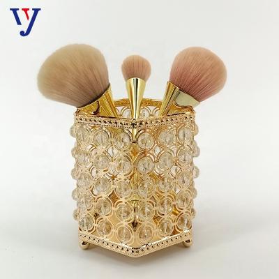 China Genuine Eco-friendly Make Up Desk Accessories Acrylic Toiletry Pencil Nail Silicone Crystal Brush Holder Carbon for sale