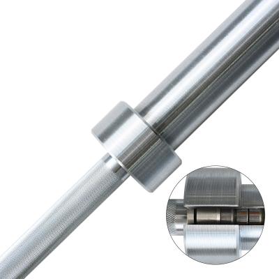 China Universal Mens 1500LB Stainless Steel Chrome Hard Sleeve Barbell Bar for sale