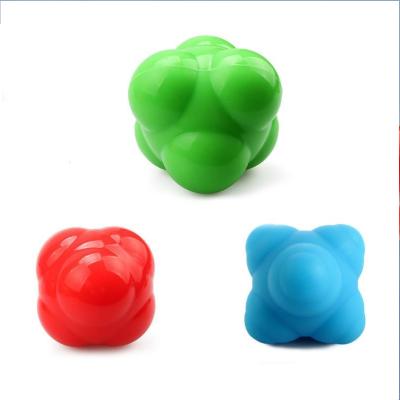 China LDH TPR Exercise Hand Eye Coordination Reaction Speed ​​Training Hexagon Agility Durable High Quality Rubber Reflex Ball for sale