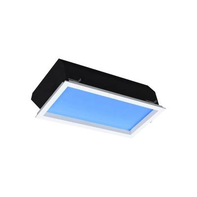 China Modern LED Roof Skylights For Hotel Underground 300*600mm 50W 7800K Flat Roof Windows Home Skylight LED Panel for sale