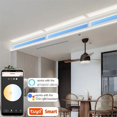 China Biological Artificial Sky Panel Virtual Skylight LED Wifi Tuya Function Rhythm LED Skylight App Control 140*1150mm Panel Lights for sale