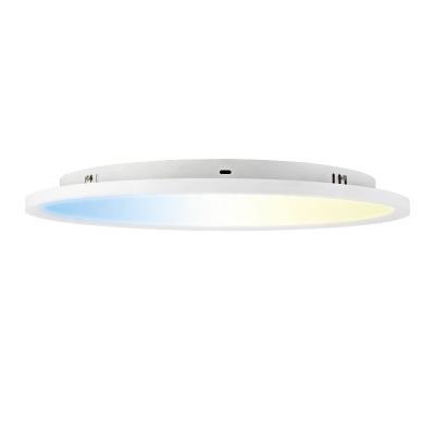 China D400MM Commercial Home Office Large Color Industrial Changeable Round CCT Slim Flat Panel Light Ultra-bright Pendant Light Round LED Panel Light for sale