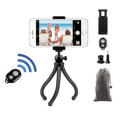 China New Fashion Flexible Sponge Sports Camera Octopus Tripod/Mini Portable Flexible Tripod Suitable For iPhone Samsung Mobile Phone Gopro 8 Camera 7 for sale