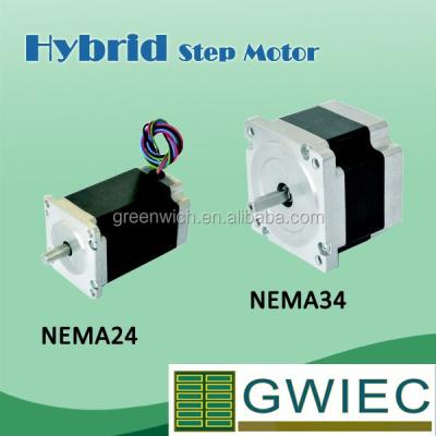 China Household Hybrid Frame Size 60mm Device NEMA24 Stepper Motor for sale