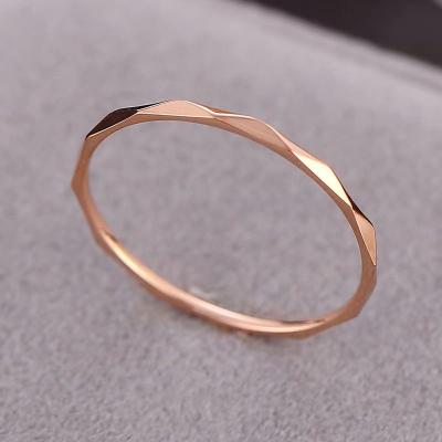 China 1mm Small Casual/Sporty Ring For Women And Men Silver Exquisite Rose Gold Color Stainless Steel Wedding Ring 1mm Width Ring R101 for sale