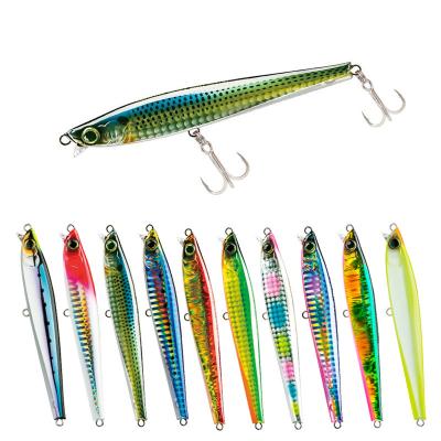 China ABS Plastic Long Minnow 15Color Deep Dive Groundbait PESCA Wobbler Lure Fishing Tackle Heavy Casting Lures for sale